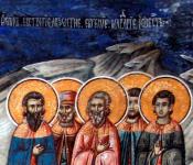 De heligas liv: De femte heliga martyrerna (Eustratius, Auxentius, Eugene, Mardarius och Orestes)
